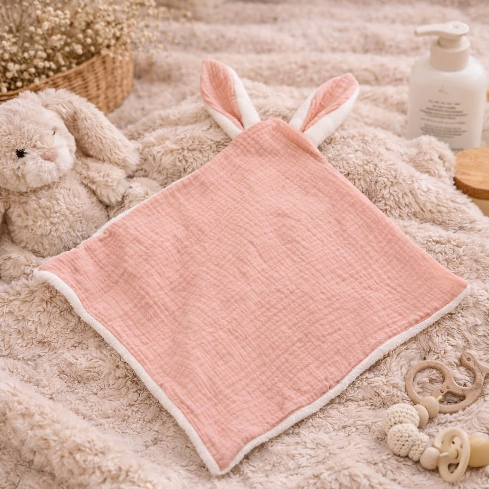 Miniature : 🧸 Doudou plat oreilles de lapin personnalisé – douceur & réconfort 