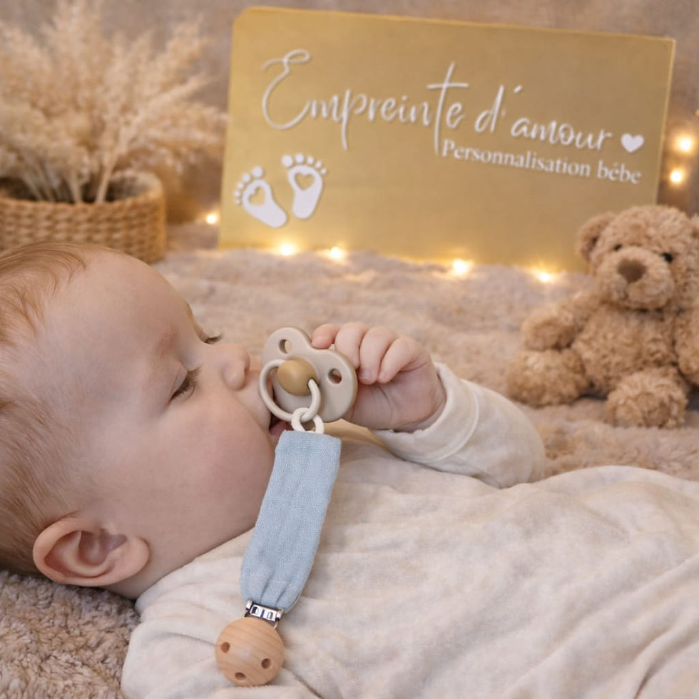 Miniature : Attache tétine bébé personnalisé avec prénom