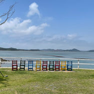 Relaxing by the sea, chairs and seaside view