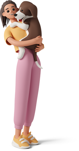 casual-life-3d-girl-standing-and-holding-dog