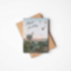 Hot Air Balloon Happy Birthday Card illustrated by artist this wild soul