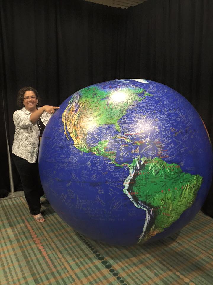 Monica and The Journey globe