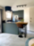 ilot et table coulissante cuisine projet Bolivar rev design d'espace nantes