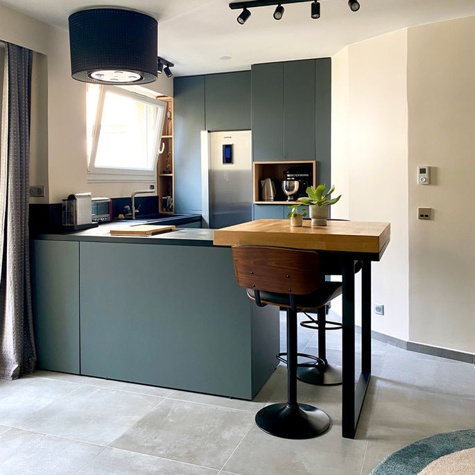 rénovation totale appartement cuisine architecture intérieure suivi travaux studio rev design d'espace Nantes 44