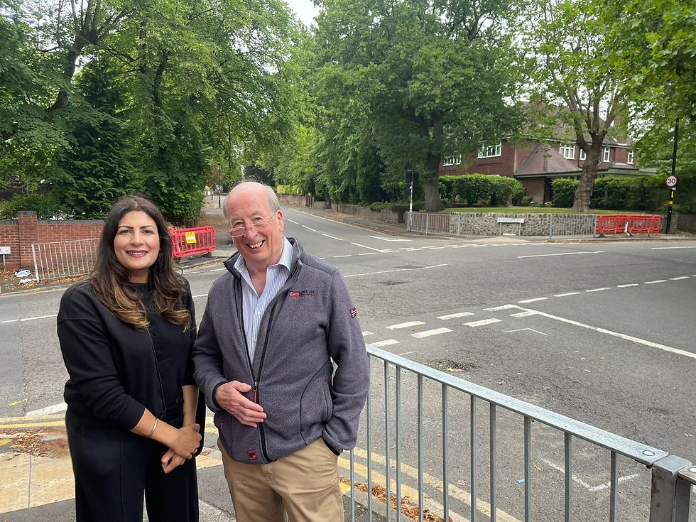 With a local resident