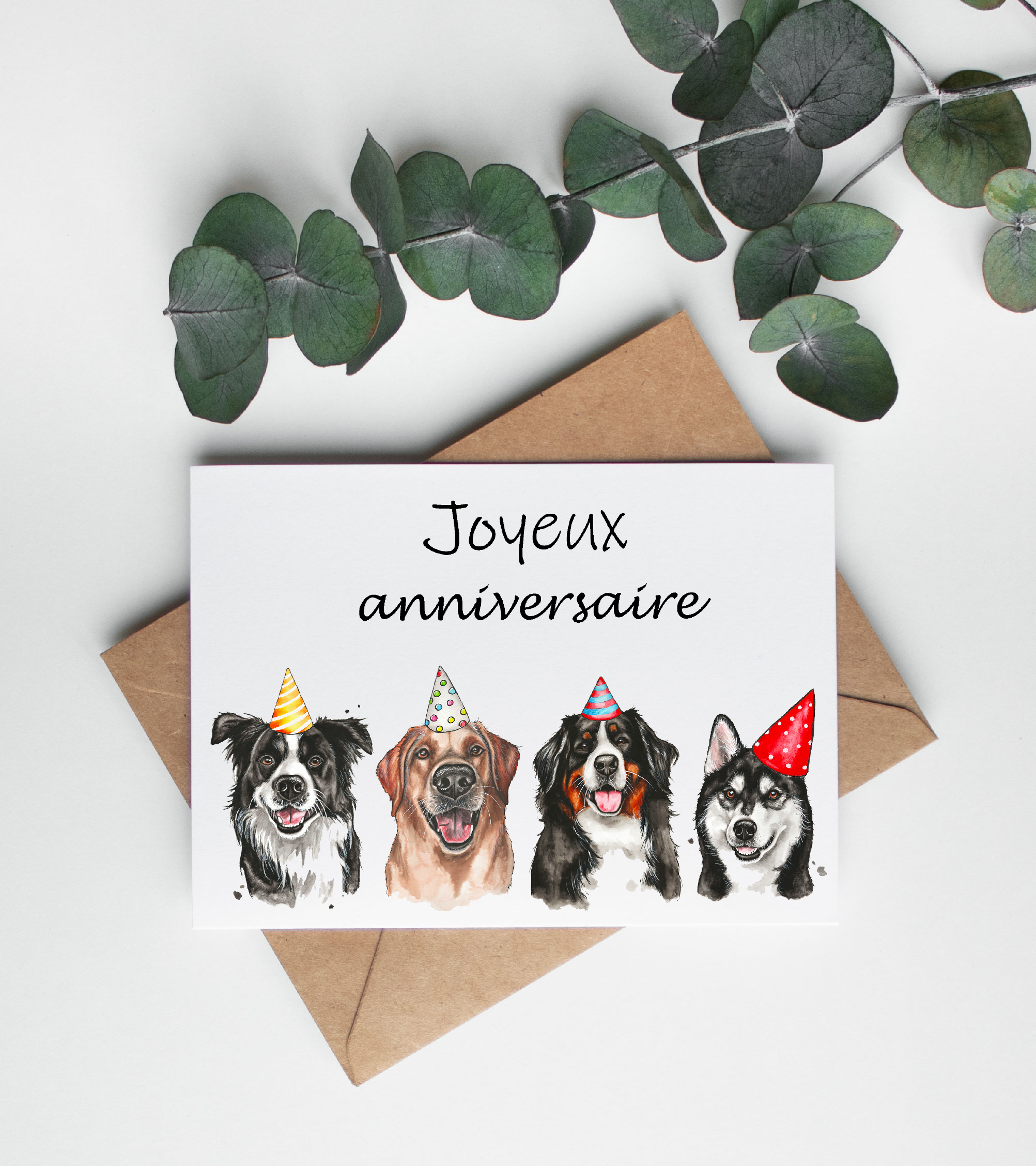 Carte Chiens en fête