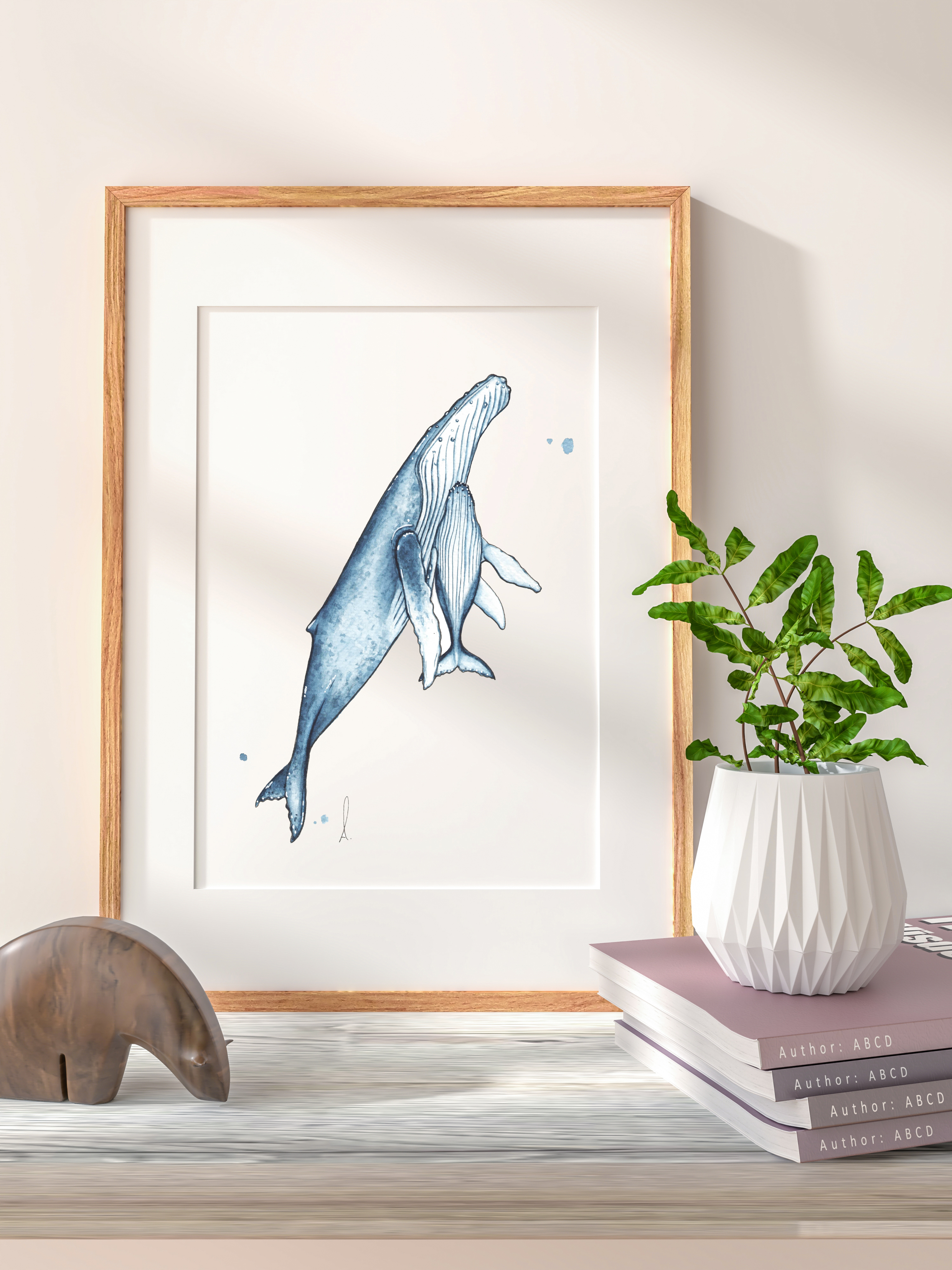Maman baleine & son bébé