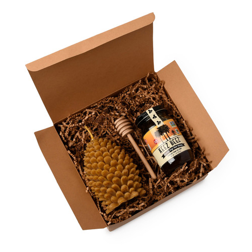 Christmas Candle + Honey Gift Box | KEEZ BEEZ