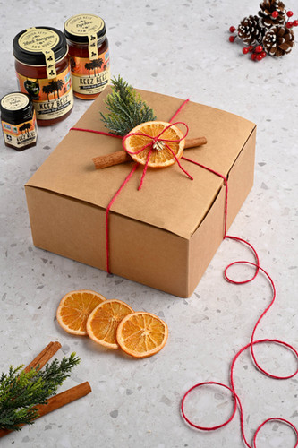 Christmas Honey + Mini Honey Dipper Gift Box | KEEZ BEEZ