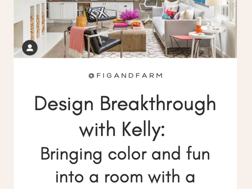 Design Breakthrough with Kelly - Bringing bold color and fun into a room with a neutral palette