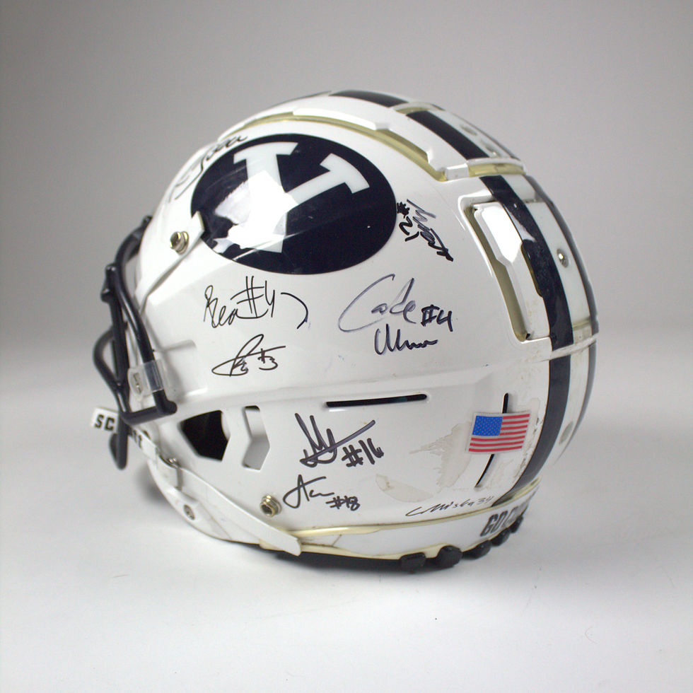 Thumbnail: BYU Game Worn and Autographed Helmet