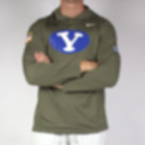 New L BYU Team Issued Military Hoodie