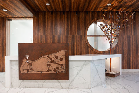 best design of a residential club with a steel staircase