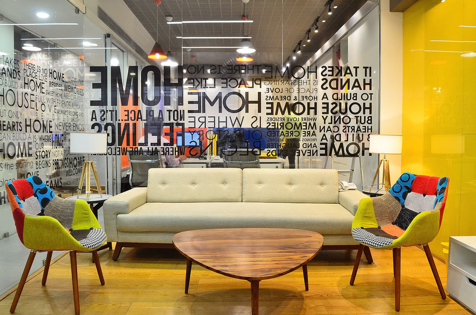 best colorful office interior designby square in kolkata