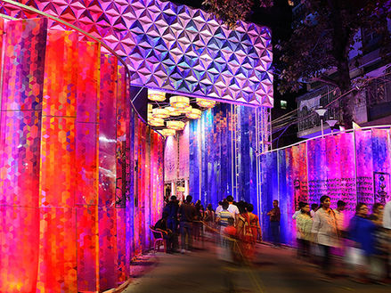 ballygunje cutural puja association durgapuja pavilion architecture by square 