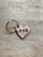 Copper Heart Keychain 
