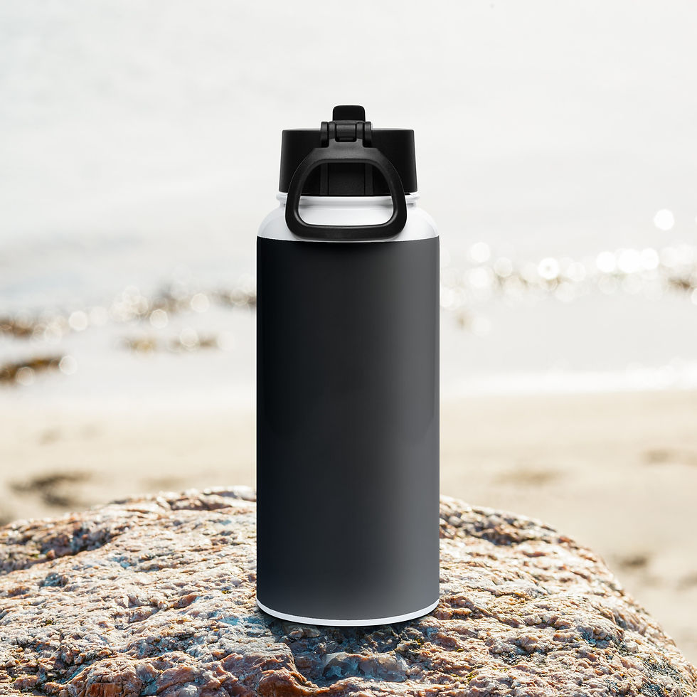 Thumbnail: Stainless steel water bottle with a straw lid
