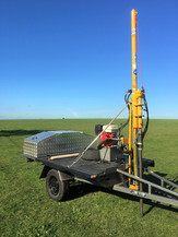 The trailer mounted hydraulic soil corer