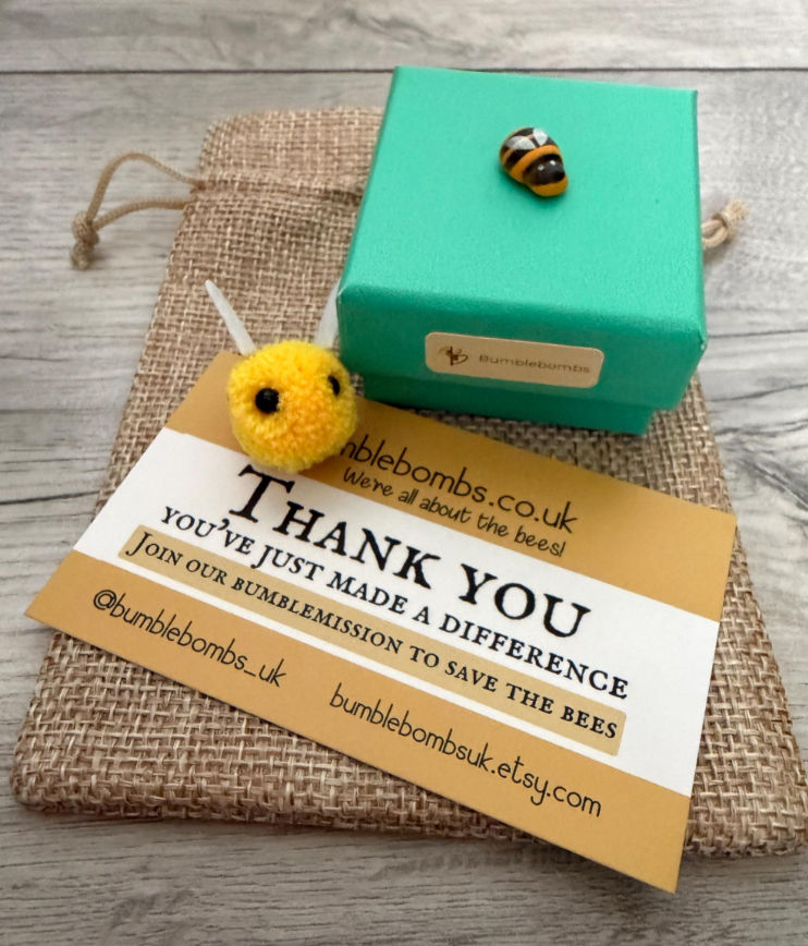 Thumbnail: Stunning Sparkly Bee Keyring | Bumblebee Bag Charm