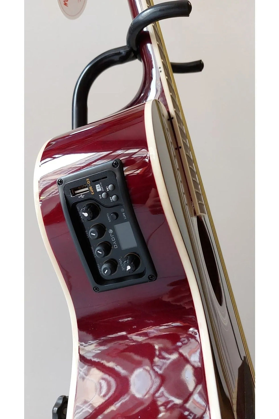 Küçük resim: Usb Girişli Ekolayzırlı Elektro Akustik Gitar(BORDO)