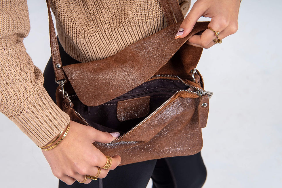 Miniature : Sac en cuir à paillette 