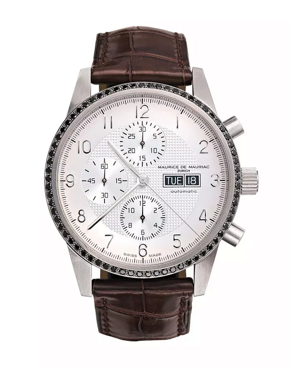 Maurice de Mauriac Chrono Modern Titanium Black Diamonds