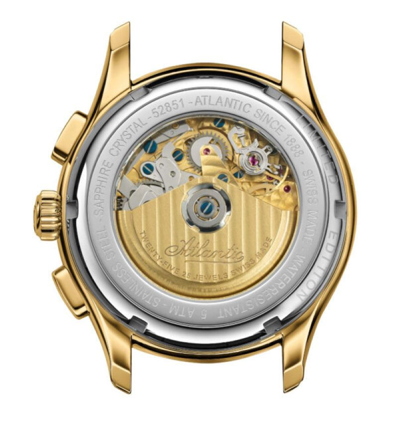Miniaturbild: Atlantic Worldmaster Automatik-Chronograph mit Mondphase PVD Gold
