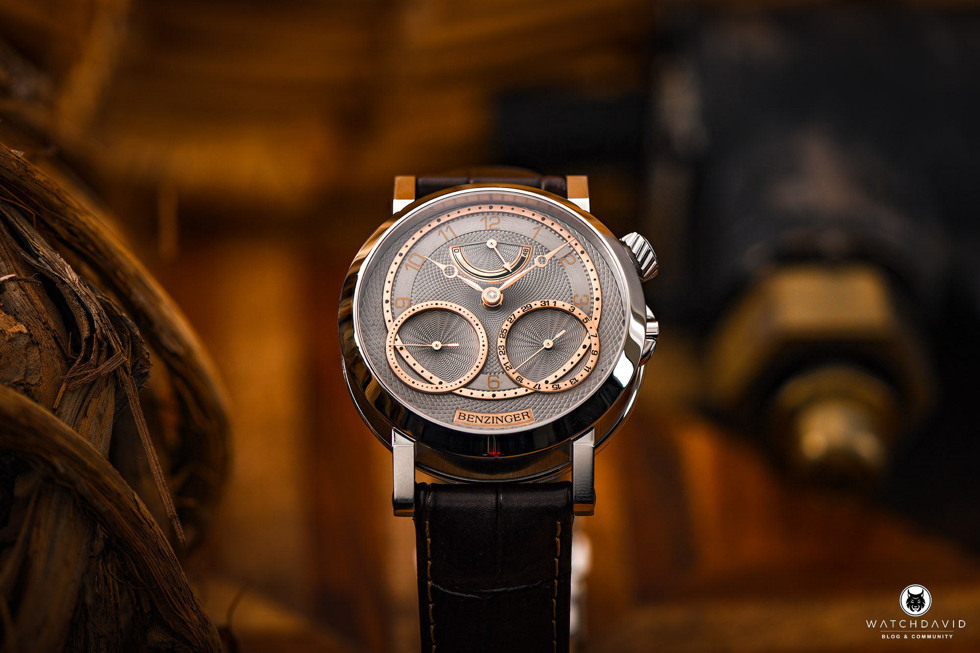 Benzinger GAP 2 "Graphit" mit eigenem Manufakturkaliber handguillochiert mit Ker