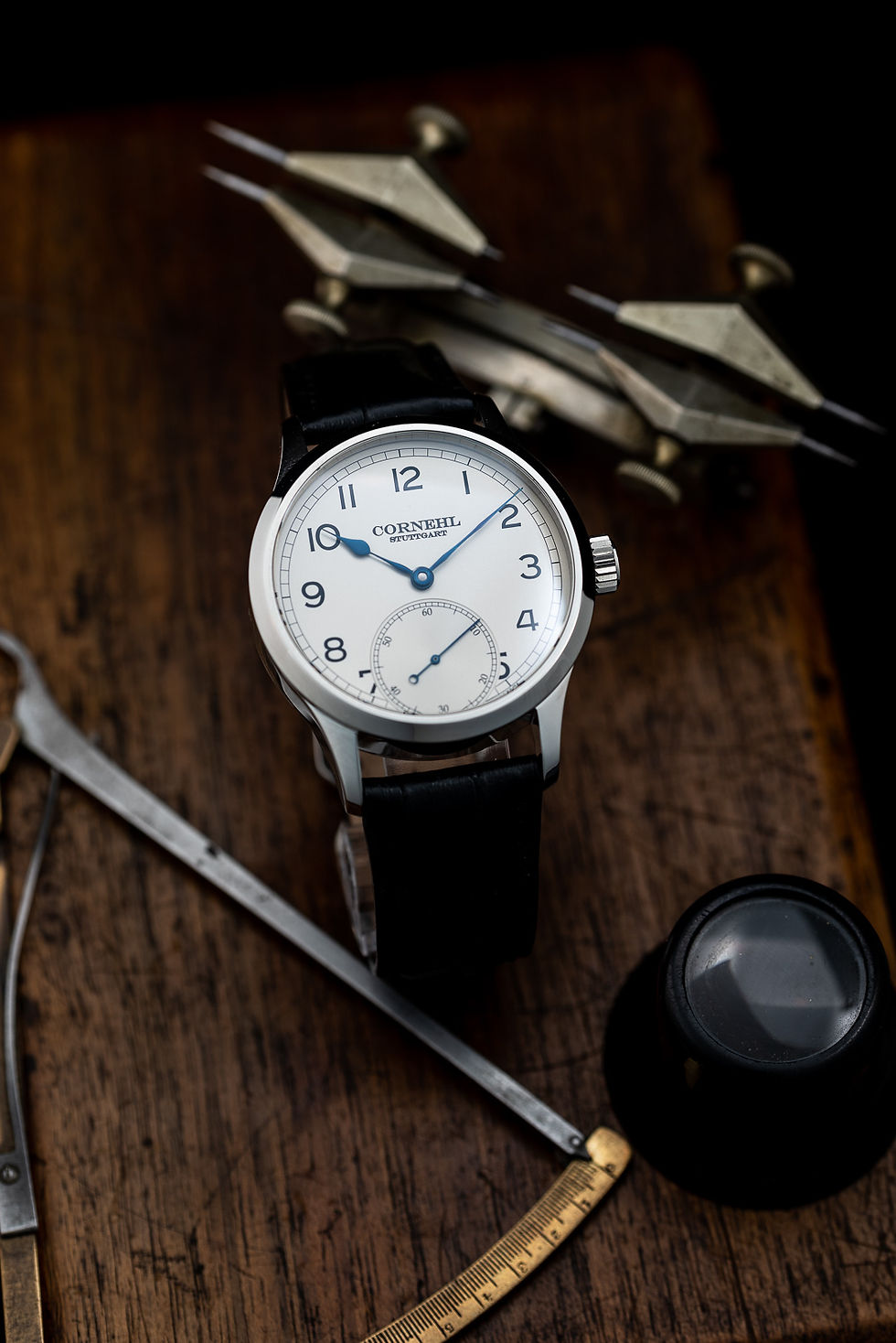 Miniaturbild: Cornehl Classic Silver Lünette flach, Krone zylindrisch