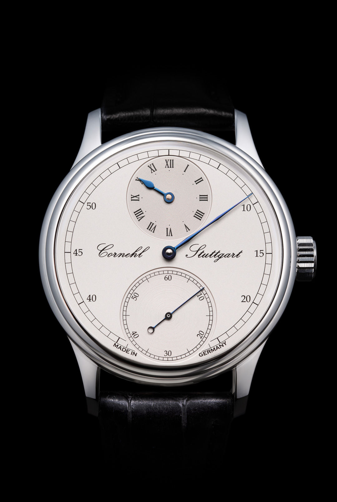 Cornehl Regulator , Lünette flach, Krone zylindrisch