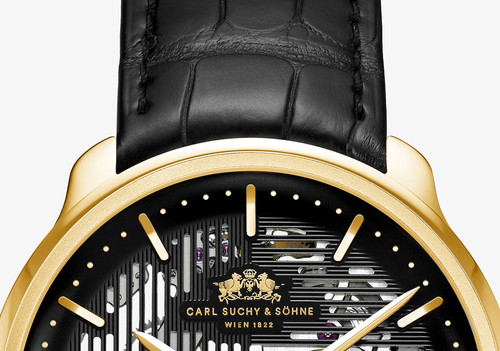 Carl Suchy Söhne Waltz Skeleton Gold Manufakturkaliber