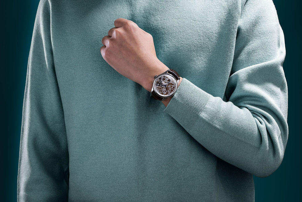 Miniaturbild: Aerowatch Renaissance Skeleton Blue optional Skeleton Classic silver