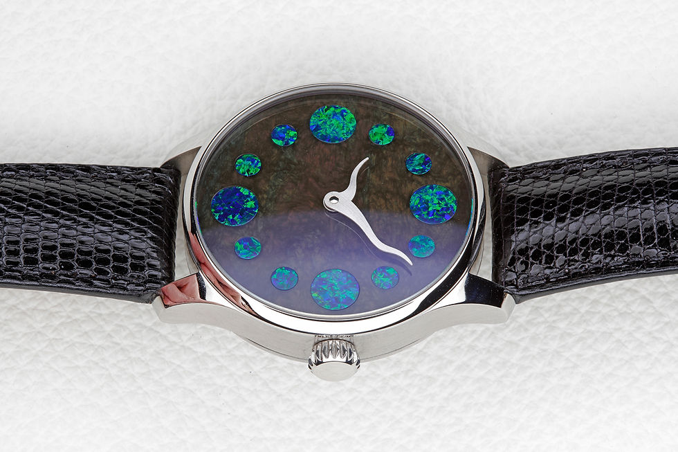 Miniaturbild: JoshSeine Luzern Black Velvet Obsidian mit 12 Opalen Unique Piece