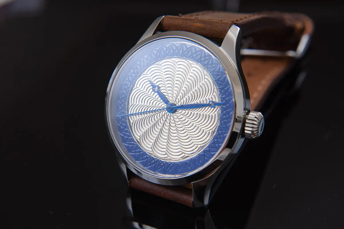 Trenyo Freehand Double Guilloche Dial with 925 silver