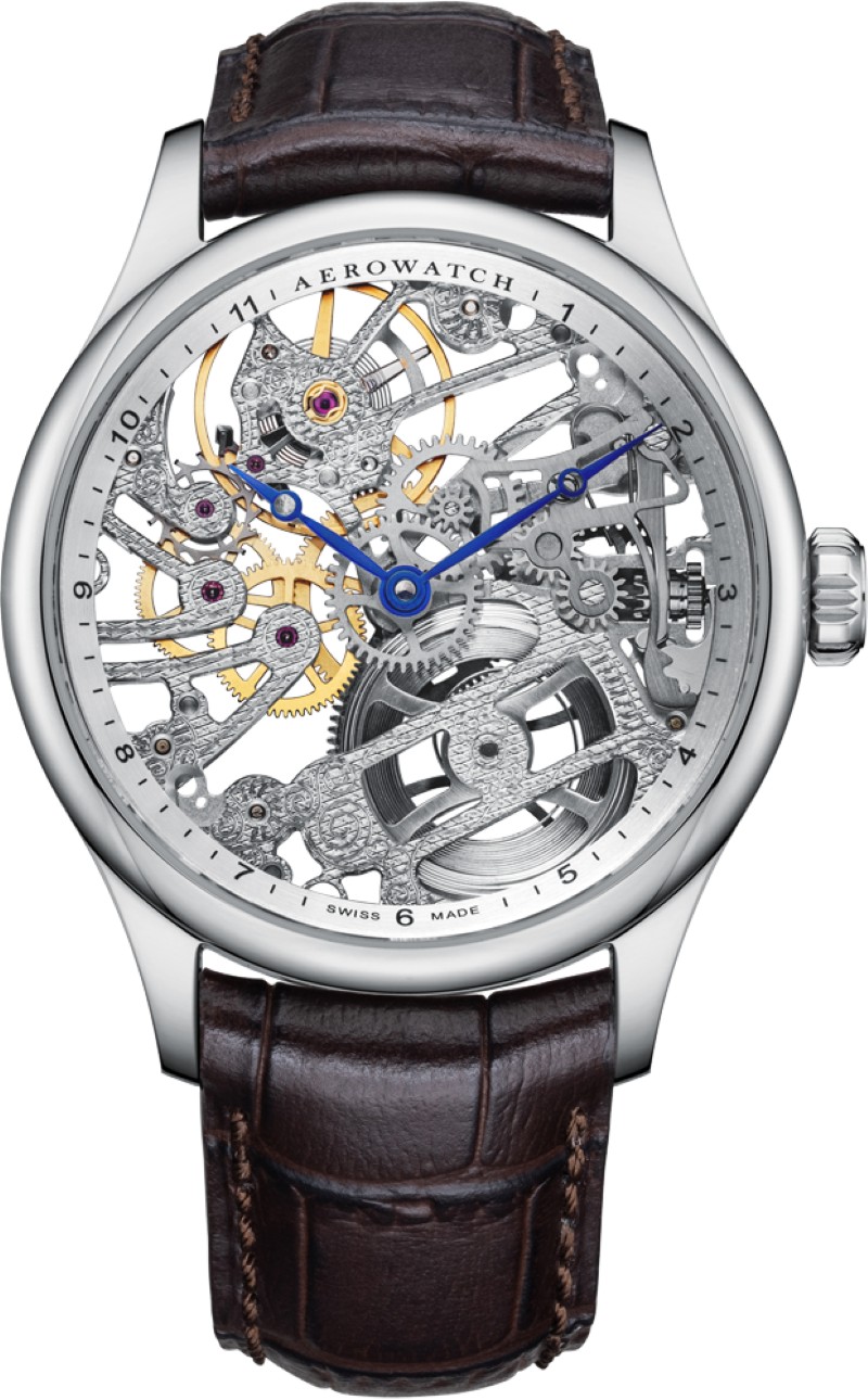 Miniaturbild: Aerowatch Renaissance Skeleton Blue optional Skeleton Classic silver