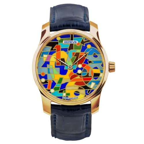 Bereve Numbers Gold 18k Gold Dial Champlevé "Grand Feu"