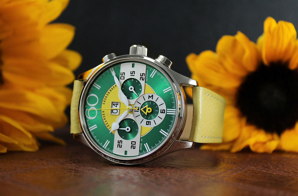 Miniaturbild: Alexander Shorokhoff Big Date Chrono optional in gelb Limitiert 30 Stück