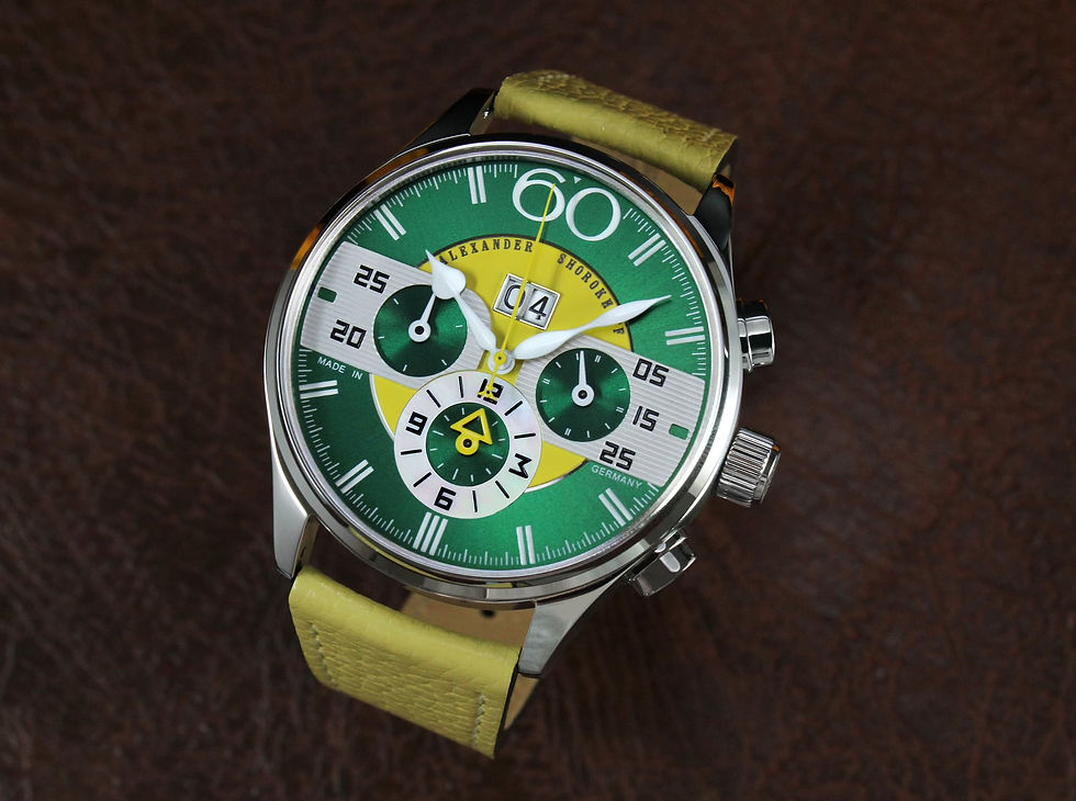 Miniaturbild: Alexander Shorokhoff Big Date Chrono optional in gelb Limitiert 30 Stück