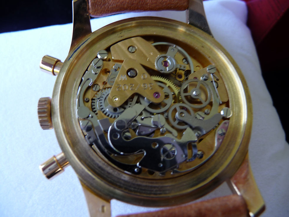 Miniaturbild: Ollech & Wajs Aviation Chrono 18kt.Gold (letztes Modell NOS)