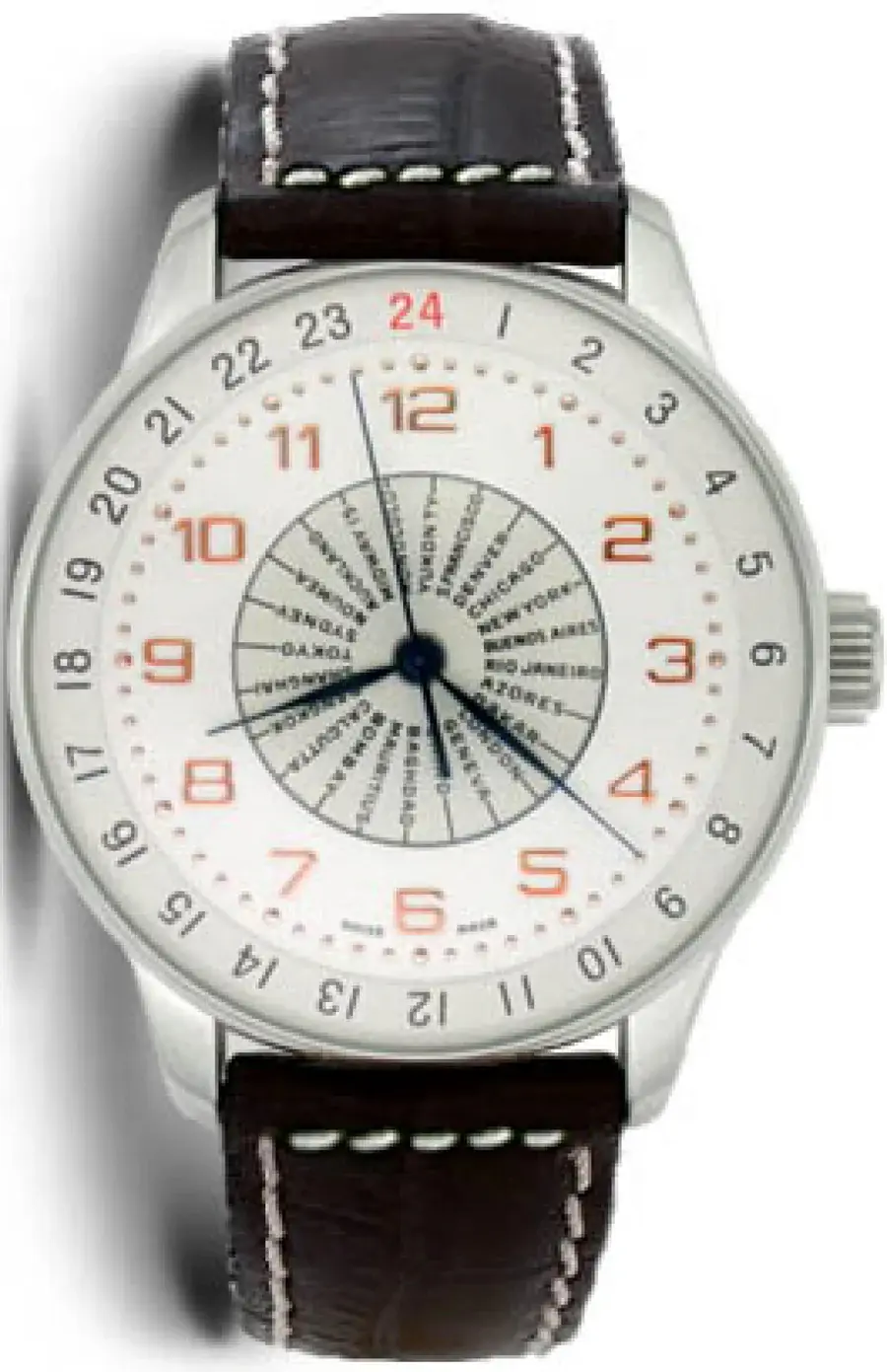 Miniaturbild: Zeno-Watch Basel X-Large Retro World Timer 2 Optionen