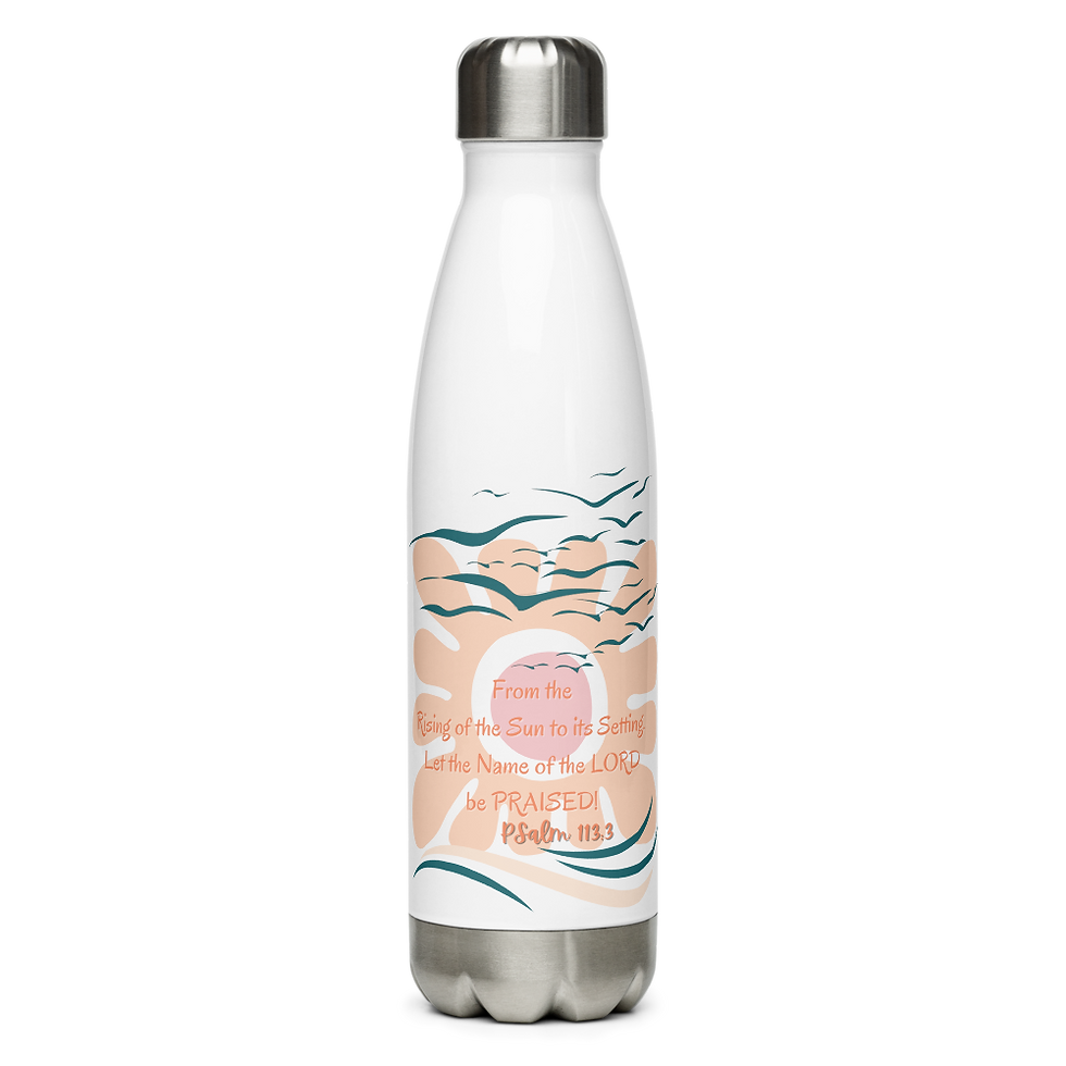 Psalm 113.3 Peach Stainless Steel Water Bottle