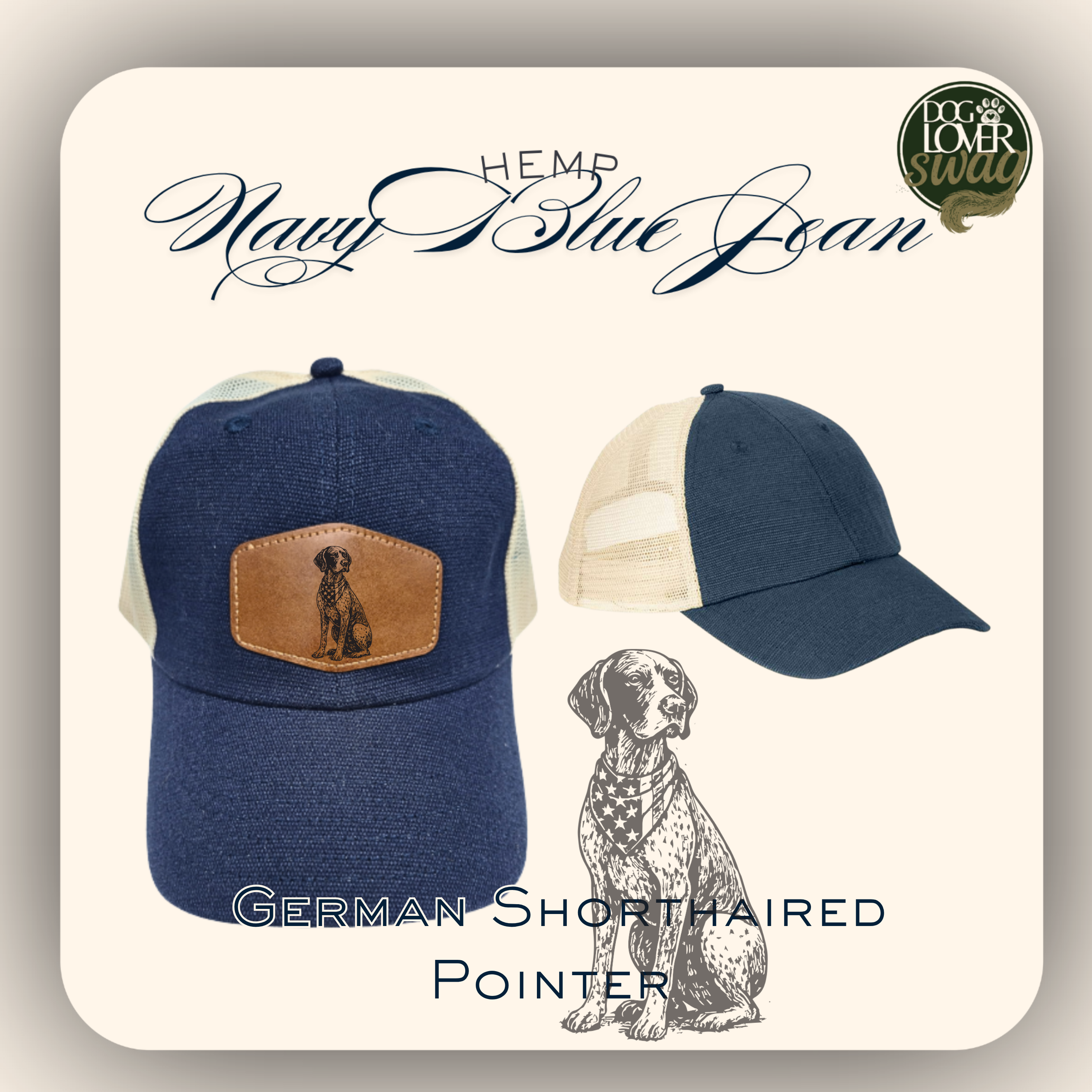 German Shorthaired Pointer- All American Dog Hat- Dog Dad Gift- Dog Mom