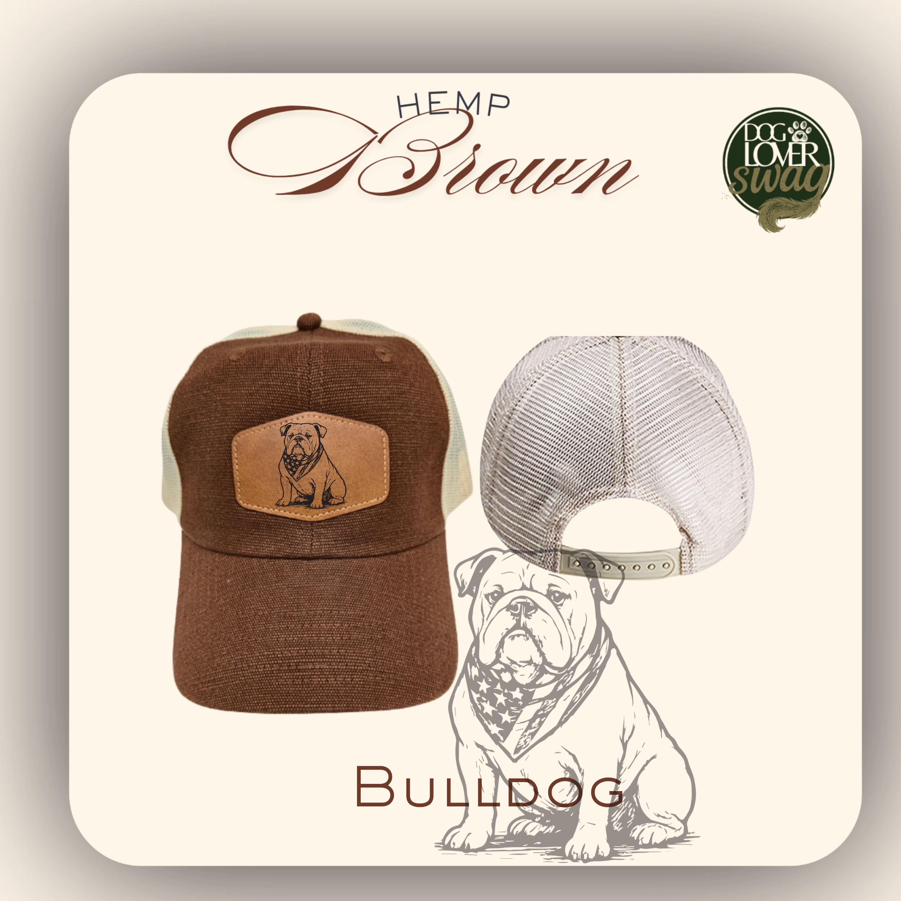 Bulldog- All American Dog Hat- Dog Dad Gift- Dog Mom- American Bulldog