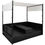 Miniaturbild: Doppel-Liegebett mit Sonnendach Poly Rattan Schwarz