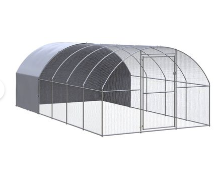 Outdoor-Hühnerstall 3x6x2 m Verzinkter Stahl