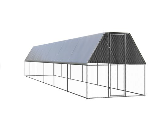 Outdoor-Hühnerkäfig 2x12x2 m Verzinkter Stahl