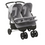 Miniaturbild: Zwillingskinderwagen aus Stahl, hellgrau