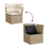 Miniaturbild: Garten-Sofagarnitur mit Kissen Beige Poly Rattan 8 Tlg.