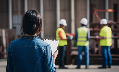 une personne entrain d'analyser le travail d'ouvrier