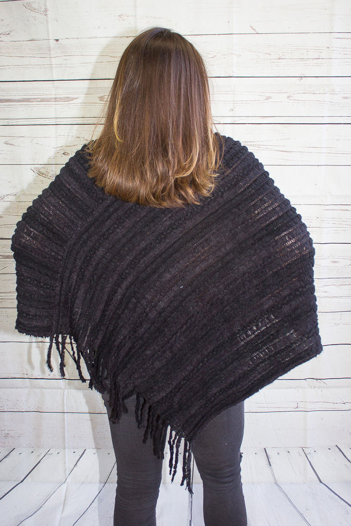 Thumbnail: Black Textured Poncho